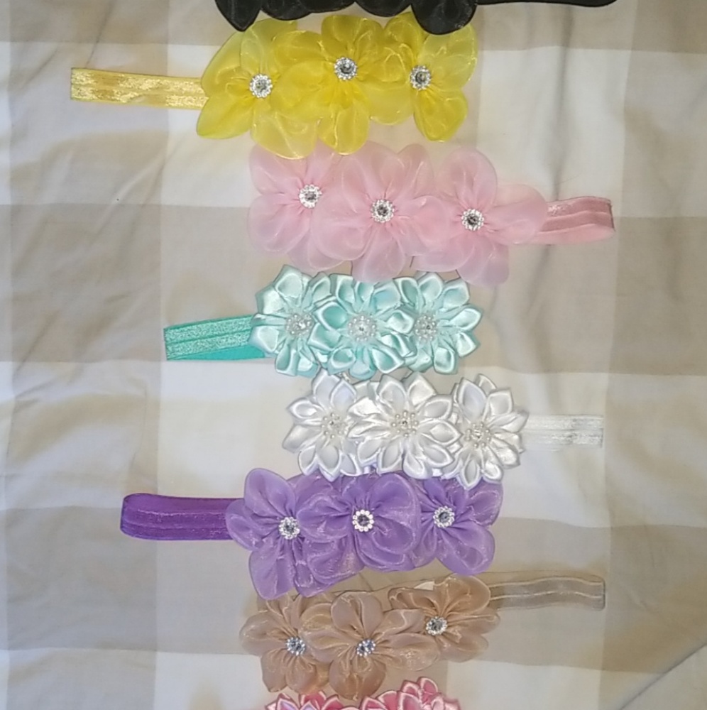 8 flower headbands